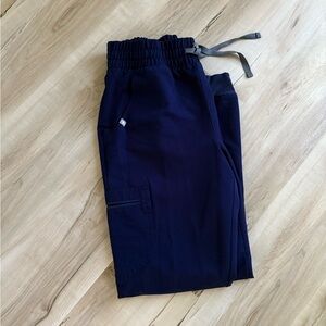 Figs Zamora High-Waisted Scrub Pants Navy